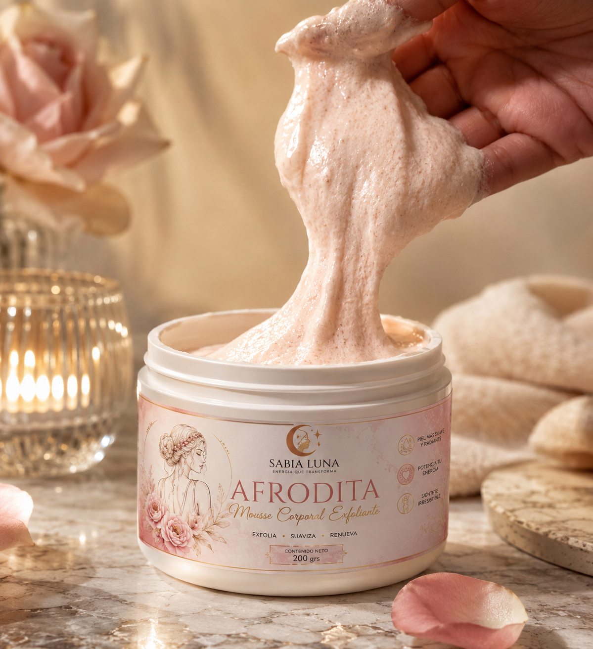 Afrodita- Mousse exfoliante Corporal